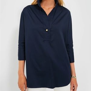 TUCKERNUCK Navy Willow Blouse Size Medium